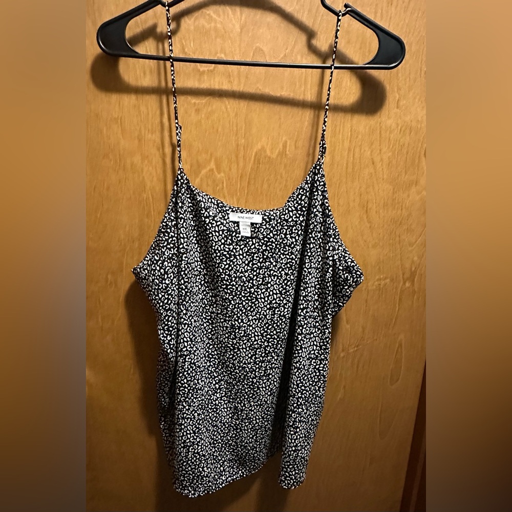 Nine West Black and White Patterned Camisole XXL
